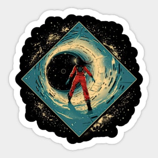 Voyager Walking Into the Unknown - Sci-fi Sticker